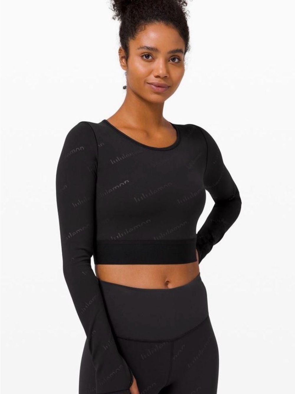 Lululemon Black Wunder Train Crop